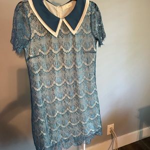 Teal Collared Dress